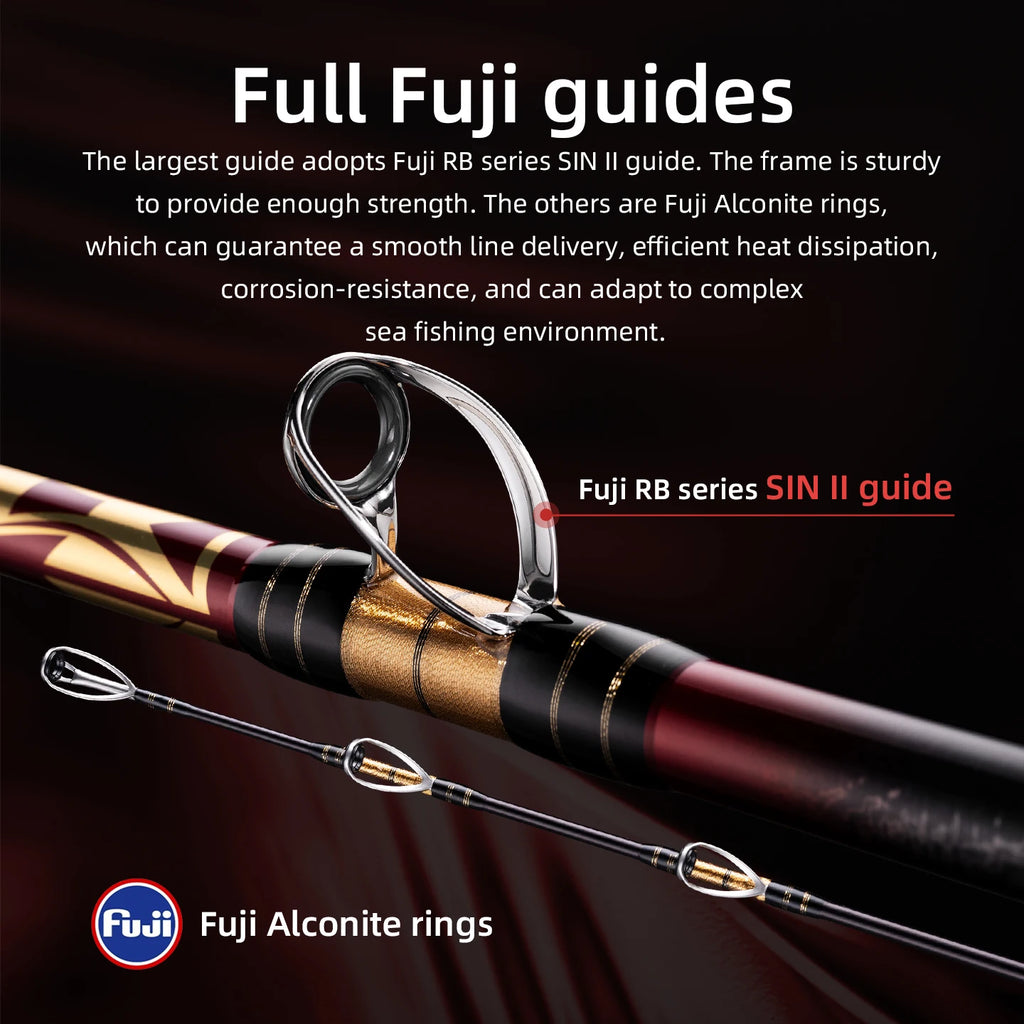 Ecooda EDB Dusk Blade heavy duty boat rod match with electric reel and boat rod holder